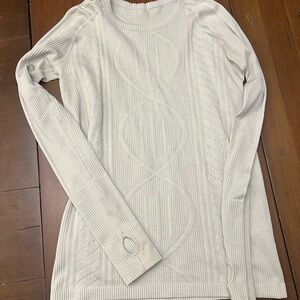 Lululemon Cream Ribbed long sleeve
